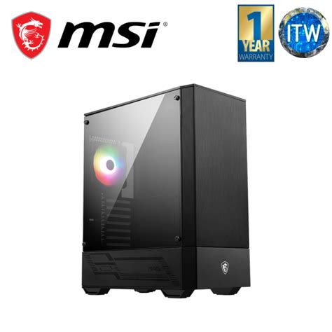 Msi Mag Forge 111r Mid Tower Tempered Glass Gaming Pc Case Lazada Ph