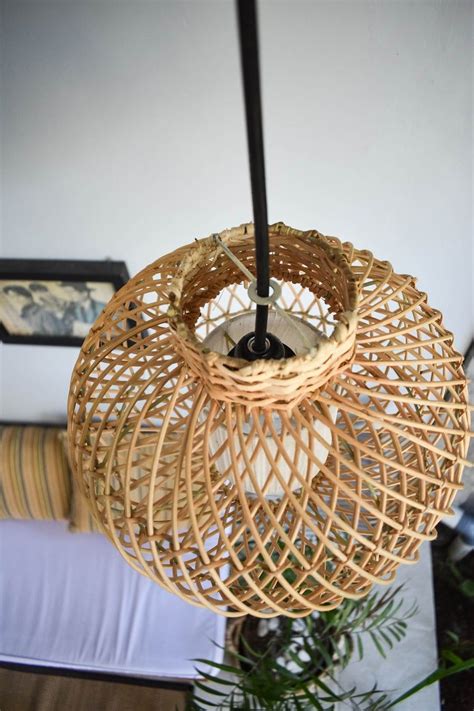 Mentawai Lampshade Rattan Lamp Shade Wicker Lamp Rustic Etsy Rattan