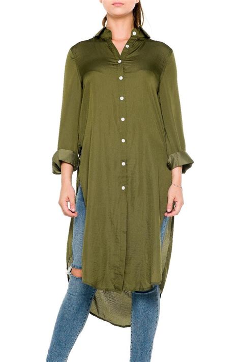 Army Green Tunic Green Tunic Clothes Top Outfits