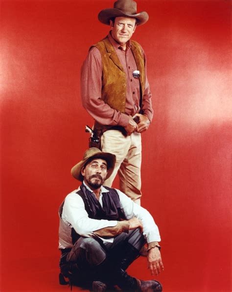 Gunsmoke Cast Picture In Red Background Photo Print