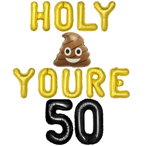 Buy Funny 50th Birthday Balloon Banner Holy Youre 50 Year Old Party