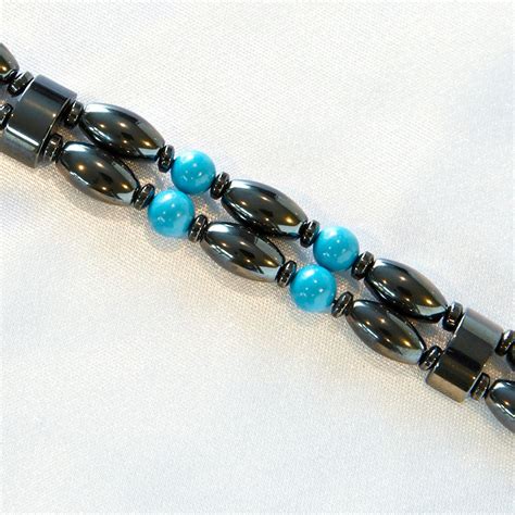 Magnetic Therapy Double Strand With Turquoise Accents Etsy