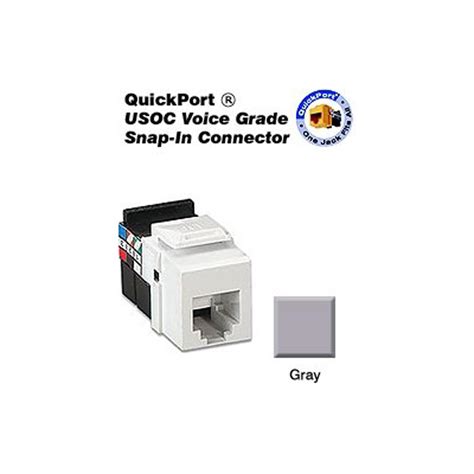 Leviton Quickport 8p8c Voice Grade Connector Gray 41108 Rg8 The Home