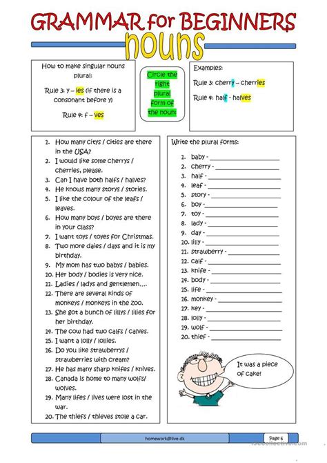 Grammar For Beginners Nouns 2 Worksheet Free Esl Printable