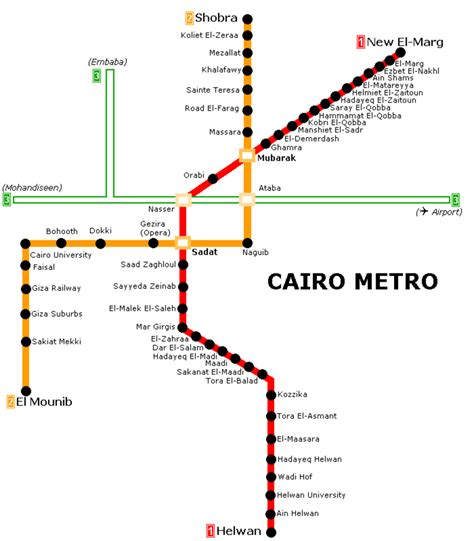Cairo Metro Map Egypt Subway Map Cairo Cairo Map