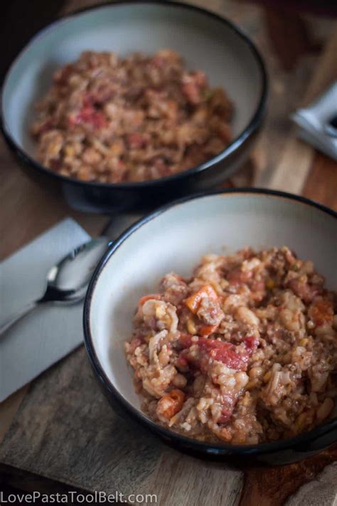 The simmering stew meat cooks low and slow in the crock pot, the savory smell permeating the house. Game Day Cowboy Stew - Love, Pasta, and a Tool Belt