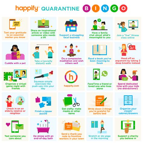 Happifys Quarantine Bingo Challenge