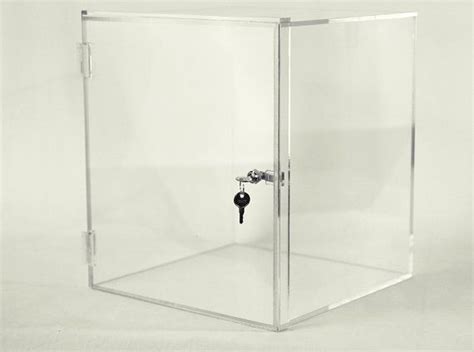 custom acrylic display cabinate lockable door promotional etsy plastic fabrication acrylic