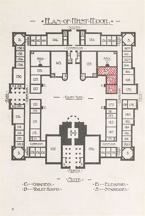 Plan Of First Floor Of City Hall Which Contained The Free Library Of