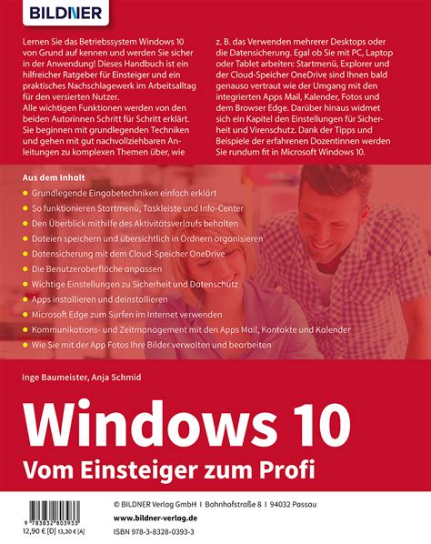 Windows 10 Vom Einsteiger Zum Profi Bildner Verlag Gmbh Buchverlag