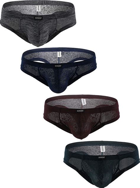 Buy Ikingsky Mens Cheeky Boxer Briefs Brethable Thong Mini Cheek Pouch