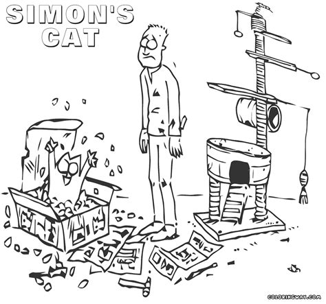 View and print full size. Simons Cat coloring pages | Coloring pages to download and ...