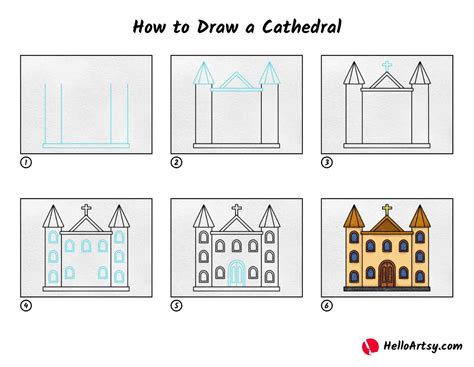 How To Draw A Cathedral Helloartsy