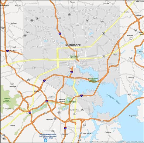 Map Of Baltimore Md Photos