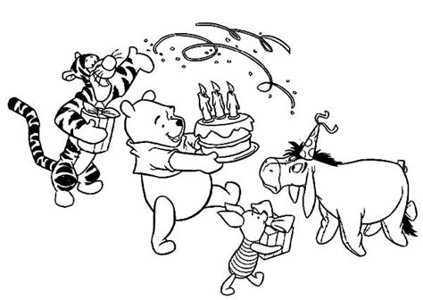 Download Disney Birthday for Winnie the Pooh Coloring Pages | Best ...