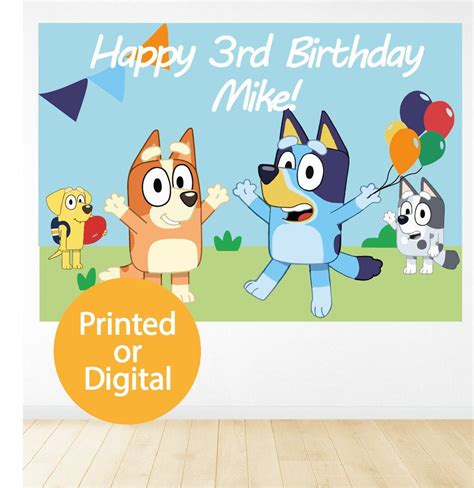 Bluey Birthday Banner Banners And Signs Paper And Party Supplies