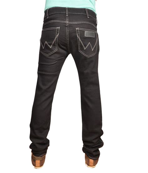 Wrangler Slim Fit Lycra Jeans Black Color For Men Buy Wrangler Slim