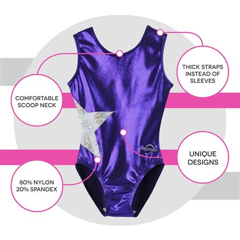 Girls Gymnastics Leotards Justice Brand Size New Washed No Tags