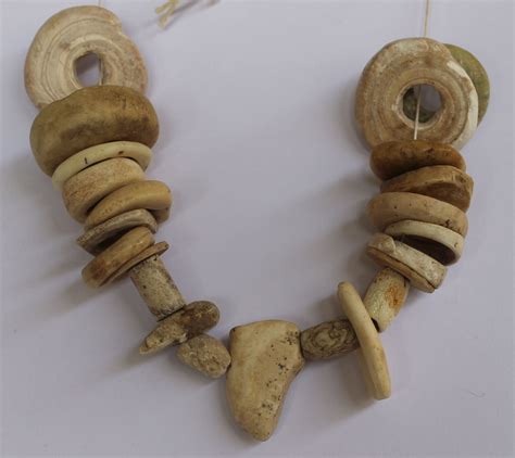 Upper Paleolithic Circa 30000 Bc Necklace Composed Of Carved Shells