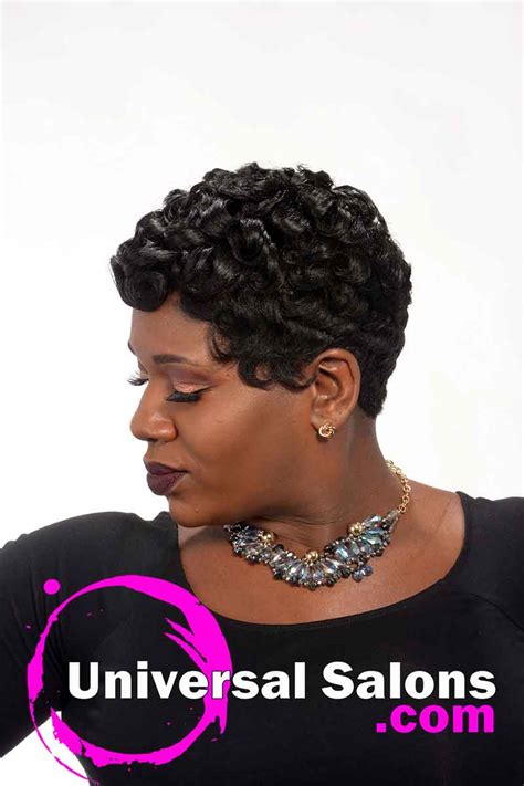 She recommends starting with damp hair because if it's too dry, the style won't stay. Short Pin Curls Hairstyle by Octavia Bonnette