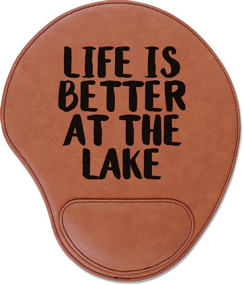 Lake House Leatherette Mouse Pad With Wrist Support Personalized