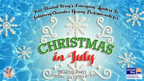 Here are a few other summer christmas party ideas: United Way Emerging Leaders Christmas in July BBQ Pool Party!