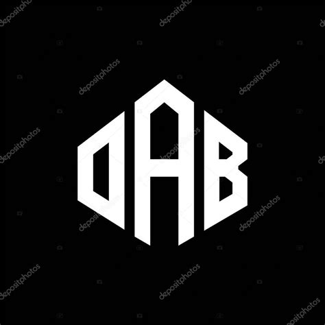 Diseño Del Logotipo De La Carta Oab Con Forma De Polígono Diseño Del