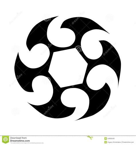 Simbol Of The Black Shuriken Stock Illustration - Image ...