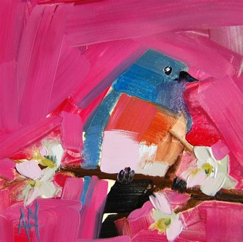 Bluebird No 34 Original Bird Oil Painting By Angela Moulton 6 Etsy