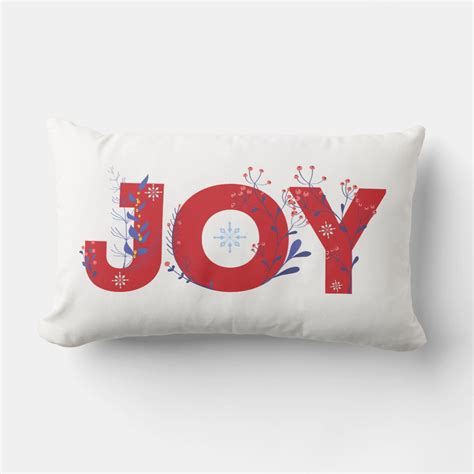 Joy Holiday Throw Pillow Zazzle