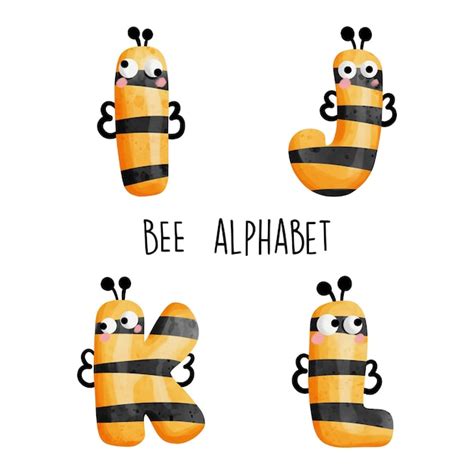Premium Vector Bee Alphabetbee Font Vector Illustration