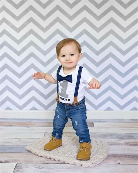 Create any outfit with adorable apparel for your little one. Baby Fitz Suspender Set, Baby Boy Outfit, First Birthday ...