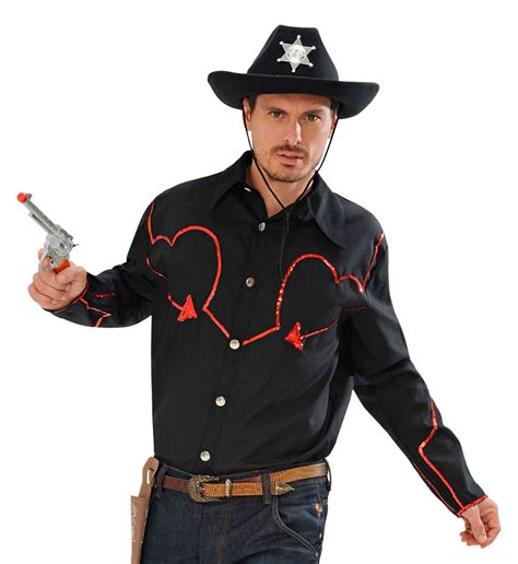 Cowboy Kostüm Herren Sheriff Westernkostüm Hemd Rodeo Wilder Westen