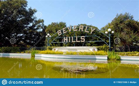 Beverly Hills Gardens Park In California Los Angeles Usa April 1