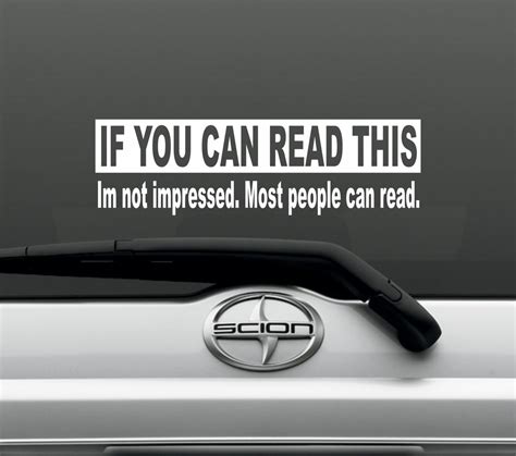 If You Can Read This Funny Bumper Sticker Vinyl Decal Prank Etsy