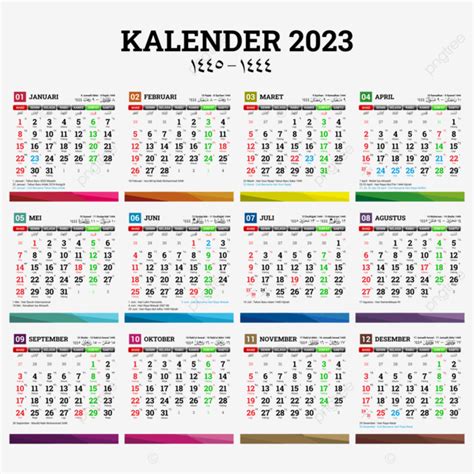 Kalender 2023 Avec Hijri Et Fête Nationale Indonésienne Png