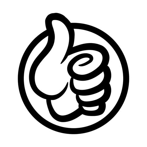 Cartoon Hand Making Positive Thumbs Up Gesture 553968 Vector Art At