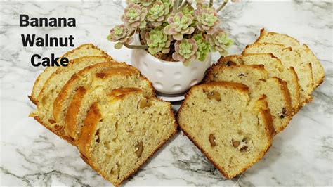 Banana Walnut Cake Banana Bread Banana Cake Indian Recipes Tea Time Cake Youtube