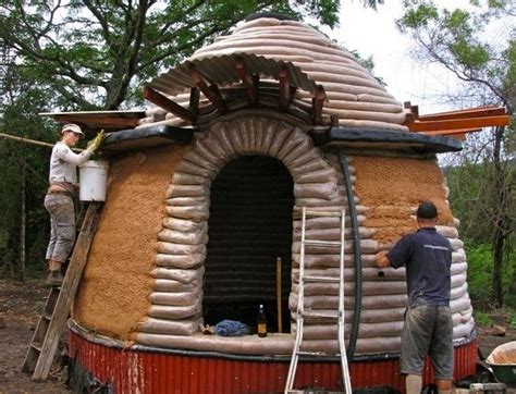 Diy Earthbag Dome Home Samples Earth Bag Homes Cob House Natural