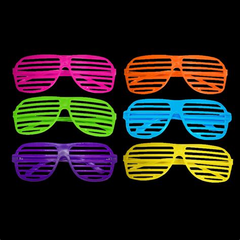 Neon Shutter Shade Glasses Glowtopia