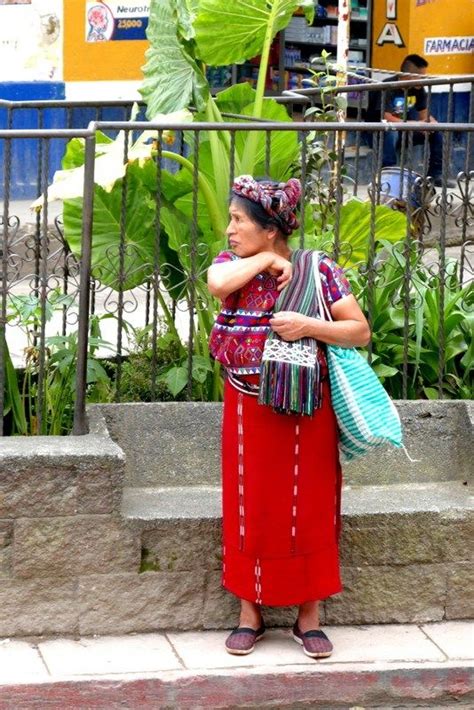A Lady Wearing Traditional Mayan Clothes In Nebaj Guatemala Native