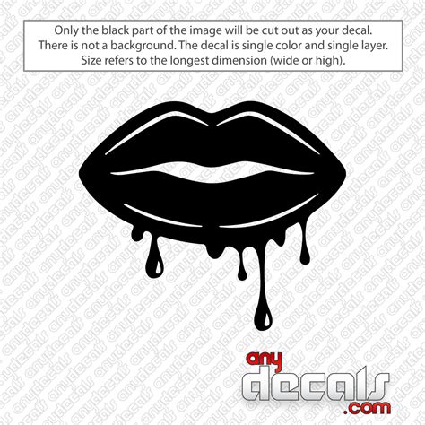 Dripping Lips Decal Sticker