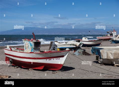 Fishing Boats On The Beach In Cabo De Gatas Spain Stock Photo Alamy
