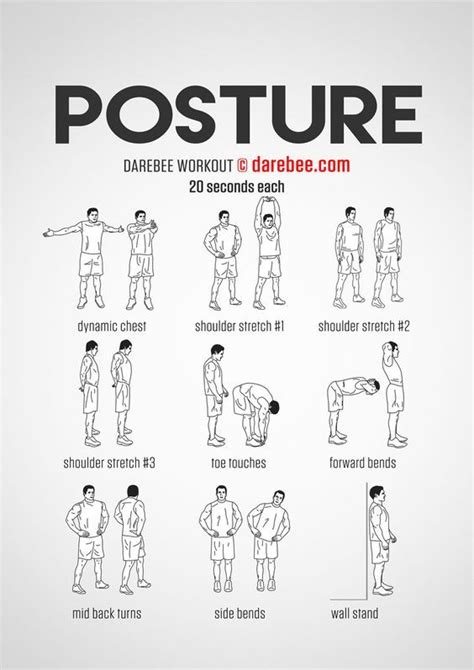 8 Infographics Of Posture Correction Exercises That Are Less Than 10 Minutes Lifehack
