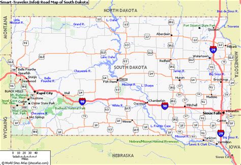 Map Of South Dakota Travelsfinderscom