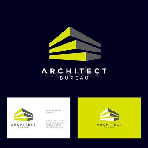 Architect Bureau Logo Brick Modules And Letters Build And