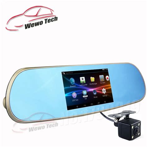 50 Touch Android Rearview Mirror Car Gps Navigation 1080p Car Dvr