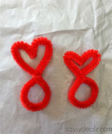 Diy Valentine Heart Rings Made From Pipe Cleaners Crafty Morning