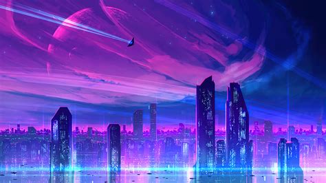 1920x1080 A Neon City Laptop Full Hd 1080p Hd 4k Wallpapersimages