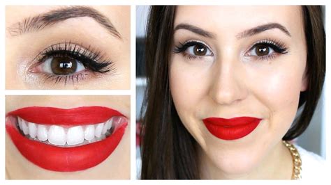 Grwm Christmas Party Look 2014 Easy Red Lips Makeup Tutorial Red